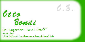 otto bondi business card